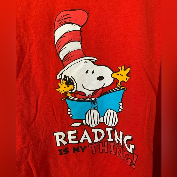 Snoopy Dr. Seuss Mashup Reading T-Shirt, Size 5X - Picture 3 of 4